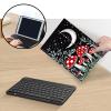 AIRWEE Keyboard Case for iPad Air 11 inch (M3/M2, 2025/2024) & for iPad Air 5th/4th Gen 10.9" with Detachable Bluetooth, Durable PU Leather MultiAngle Stand Protective Case, Snowflake Mushroom Moon view 3