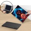 AIRWEE Keyboard Case for iPad Air 11 inch (M3/M2, 2025/2024) & for iPad Air 5th/4th Gen 10.9" with Detachable Bluetooth, Durable PU Leather MultiAngle Stand Protective Case, Flame Skull Skeleton view 3