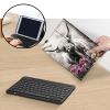 AIRWEE Keyboard Case for iPad Air 11 inch (M3/M2, 2025/2024) & for iPad Air 5th/4th Gen 10.9" with Detachable Bluetooth, Durable PU Leather MultiAngle Stand Protective Case, Flower Highland Cattle view 3