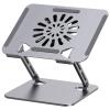 Adjustable Desk Riser With Laptop Cooling Fan, Ergonomic Stand For Tablets And Laptops, Compatible With 10-17 Inch, Usb Cooling Pad, Carbon Steel Construction view 1