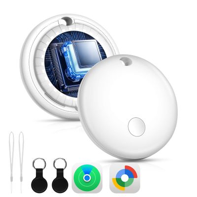 Air Tracker Tag-2 Pack for Android/iOS - [Apple MFi Certified] Bluetooth Air Smart Tags Works with Apple Find My/Find Hub APP - Key Finders - Item Locator for Keys/Bags/Suitcases/Luggage
