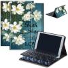Bluetooth Keyboard Case for iPad 10.2 (7th/8th/9th Gen, 2019/2020/2021), Detachable Wireless Keyboard Cover with MultiAngle Stand, PU Leather Protective Case for iPad 10.2", Flower Bible 18-18 view 1