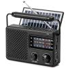 Goodes Solar Rechargeable Emergency Radio, Portable Radio AM/FM/SW with Excellent Reception, Loud Speaker and Large Knob, Transistor Radio for Indoor Outdoor Emergency view 1