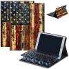 AIRWEE Keyboard Case for iPad Air 11 inch (M3/M2, 2025/2024) & for iPad Air 5th/4th Gen 10.9" with Detachable Bluetooth, Durable PU Leather MultiAngle Stand Protective Case, Woodgrain Flag view 1