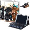 AIRWEE Keyboard Case for iPad Air 11 inch (M3/M2, 2025/2024) & for iPad Air 5th/4th Gen 10.9" with Detachable Bluetooth, Durable PU Leather MultiAngle Stand Protective Case, Cute Cow view 1