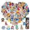 100 Pcs Cartoon Disney Stickers for Water Bottle, Helmet, Laptop, Phone, Princess Decals Gifts, Party Favors, Cartoon Movie Characters Sticker Decorations for Kids Teens Boy (Dsn) view 1