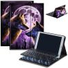 AIRWEE Keyboard Case for iPad Air 11 inch (M3/M2, 2025/2024) & for iPad Air 5th/4th Gen 10.9" with Detachable Bluetooth, Durable PU Leather MultiAngle Stand Protective Case, Purple Wolf Moon view 1