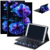 AIRWEE Keyboard Case for iPad Air 11 inch (M3/M2, 2025/2024) & for iPad Air 5th/4th Gen 10.9" with Detachable Bluetooth, Durable PU Leather MultiAngle Stand Protective Case, Purple Morning Glory view 1