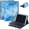 AIRWEE Keyboard Case for iPad Air 11 inch (M3/M2, 2025/2024) & for iPad Air 5th/4th Gen 10.9" with Detachable Bluetooth, Durable PU Leather MultiAngle Stand Protective Case, Blue Marble 1 view 1