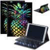 AIRWEE Keyboard Case for iPad Air 11 inch (M3/M2, 2025/2024) & for iPad Air 5th/4th Gen 10.9" with Detachable Bluetooth, Durable PU Leather MultiAngle Stand Protective Case, Pineapple view 1