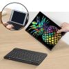 AIRWEE Keyboard Case for iPad Air 11 inch (M3/M2, 2025/2024) & for iPad Air 5th/4th Gen 10.9" with Detachable Bluetooth, Durable PU Leather MultiAngle Stand Protective Case, Pineapple view 3