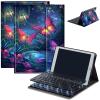 AIRWEE Keyboard Case for iPad Air 11 inch (M3/M2, 2025/2024) & for iPad Air 5th/4th Gen 10.9" with Detachable Bluetooth, Durable PU Leather MultiAngle Stand Protective Case, Glowing Red Butterfly view 1