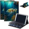 AIRWEE Keyboard Case for iPad Air 11 inch (M3/M2, 2025/2024) & for iPad Air 5th/4th Gen 10.9" with Detachable Bluetooth, Durable PU Leather MultiAngle Stand Protective Case, Sea Turtle view 1