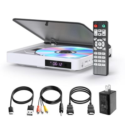 Mini DVD Player HDMI ARAFUNA 1080P DVD Players for TV Support USB, Micro-SD, CDs with Remote Control Small Region Free DVD Player for Home with HDMI AV Output Support PAL/NTSC