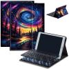 AIRWEE Keyboard Case for iPad Air 11 inch (M3/M2, 2025/2024) & for iPad Air 5th/4th Gen 10.9" with Detachable Bluetooth, Durable PU Leather MultiAngle Stand Protective Case, Starry Sky Cloud view 1