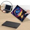 AIRWEE Keyboard Case for iPad Air 11 inch (M3/M2, 2025/2024) & for iPad Air 5th/4th Gen 10.9" with Detachable Bluetooth, Durable PU Leather MultiAngle Stand Protective Case, Starry Sky Cloud view 3