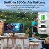 Desobry 18.5" Portable TV with Antenna, 6000mAh Built-in Power Operated TV, 12 Volt Small TV Support HDMI/AV/USB/Headphone Jack InputPortable T V for Camping, RV, Patio, Kitchen, Indoor, Outdoor view 3