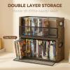 PUTNATRUE DVD/Blu ray Storage Rack, DVD Shelf Holds Up To 28 DVD Cases, Stackable DVD Tower also Used for CDs, Video Game Cases, Vhs Taps, Jewel and Cassette Cases on Desktop view 2