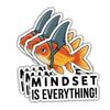3 Pcs Mindset is Everything Sticker, Goldfish Shark Fin Vinyl Motivational Sticker for Laptop Water Bottle, Funny Inspirational Fish Decal, Growth Mindset Office Desk Decor - 3 inch (N1, 4 inch) view 1