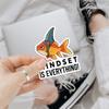 3 Pcs Mindset is Everything Sticker, Goldfish Shark Fin Vinyl Motivational Sticker for Laptop Water Bottle, Funny Inspirational Fish Decal, Growth Mindset Office Desk Decor - 3 inch (N1, 4 inch) view 2
