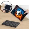 AIRWEE Keyboard Case for iPad Air 11 inch (M3/M2, 2025/2024) & for iPad Air 5th/4th Gen 10.9" with Detachable Bluetooth, Durable PU Leather MultiAngle Stand Protective Case, Flag Soccer Ball view 3