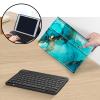 AIRWEE Keyboard Case for iPad Air 11 inch (M3/M2, 2025/2024) & for iPad Air 5th/4th Gen 10.9" with Detachable Bluetooth, Durable PU Leather MultiAngle Stand Protective Case, Cyan Marble view 3