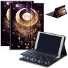 AIRWEE Keyboard Case for iPad Air 11 inch (M3/M2, 2025/2024) & for iPad Air 5th/4th Gen 10.9" with Detachable Bluetooth, Durable PU Leather MultiAngle Stand Protective Case, Moon view 1