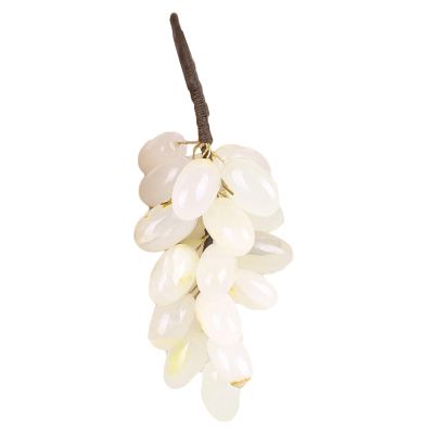 Natural Crystal Jade Grape Ornament Natural Stone Photography Props For Children Birthday Wedding Party Collection Crystal Grape Ornament