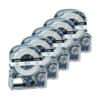 5/10PK 12mm Black On White Label Tapes Works with SS12KW Label Printers Fits LW-300 LW-400 LW-600P LW-700P Labelling Machines(5PK) view 1