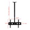 GZHENMZ TV Stand Tilt Swivel Ceiling TV Mount Full Motion Adjustable TV Mount Bracket Fits 23-46 Inch TVs Max 400x400mm Expansion Screw Fixing,40-80cm view 2