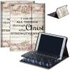 AIRWEE Keyboard Case for iPad Air 11 inch (M3/M2, 2025/2024) & for iPad Air 5th/4th Gen 10.9" with Detachable Bluetooth, Durable PU Leather MultiAngle Stand Protective Case, Flower Bible 4-13 view 1