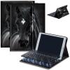 Bluetooth Keyboard Case for Fire HD 8/8 Plus (10th/12th Gen, 2020/2022), Detachable Wireless Keyboard Cover with Stand, PU Leather Protective Case for Fire HD 8 Tablet 8 Inch, Dark Horse view 1