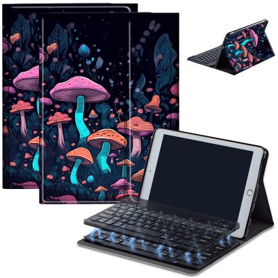 Bluetooth Keyboard Case for Fire Max 11 (13th Gen, 2023 Release), Detachable Wireless Keyboard Cover with Stand, PU Leather Protective Case for Fire Max 11 Tablet 11 Inch, Night Mushroom