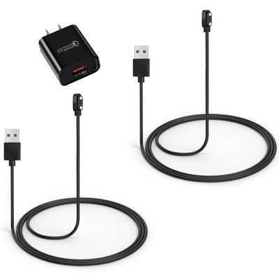 2-Pack Dog Bark Collar Charger for FAFAFROG Training Collar, Magnetic USB Charging Cable with Power Adapter