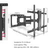 GZHENMZ Articulated TV Wall Mount - TV Wall Mount - for 55-90 Inch Flat Curved LED LCD Screens, Tilting and Rotating Support, Resistant Up to 70Kg, Max 800x600mm view 2