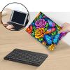 AIRWEE Keyboard Case for iPad Air 11 inch (M3/M2, 2025/2024) & for iPad Air 5th/4th Gen 10.9" with Detachable Bluetooth, Durable PU Leather MultiAngle Stand Protective Case, Colorful Butterfly Rose view 3
