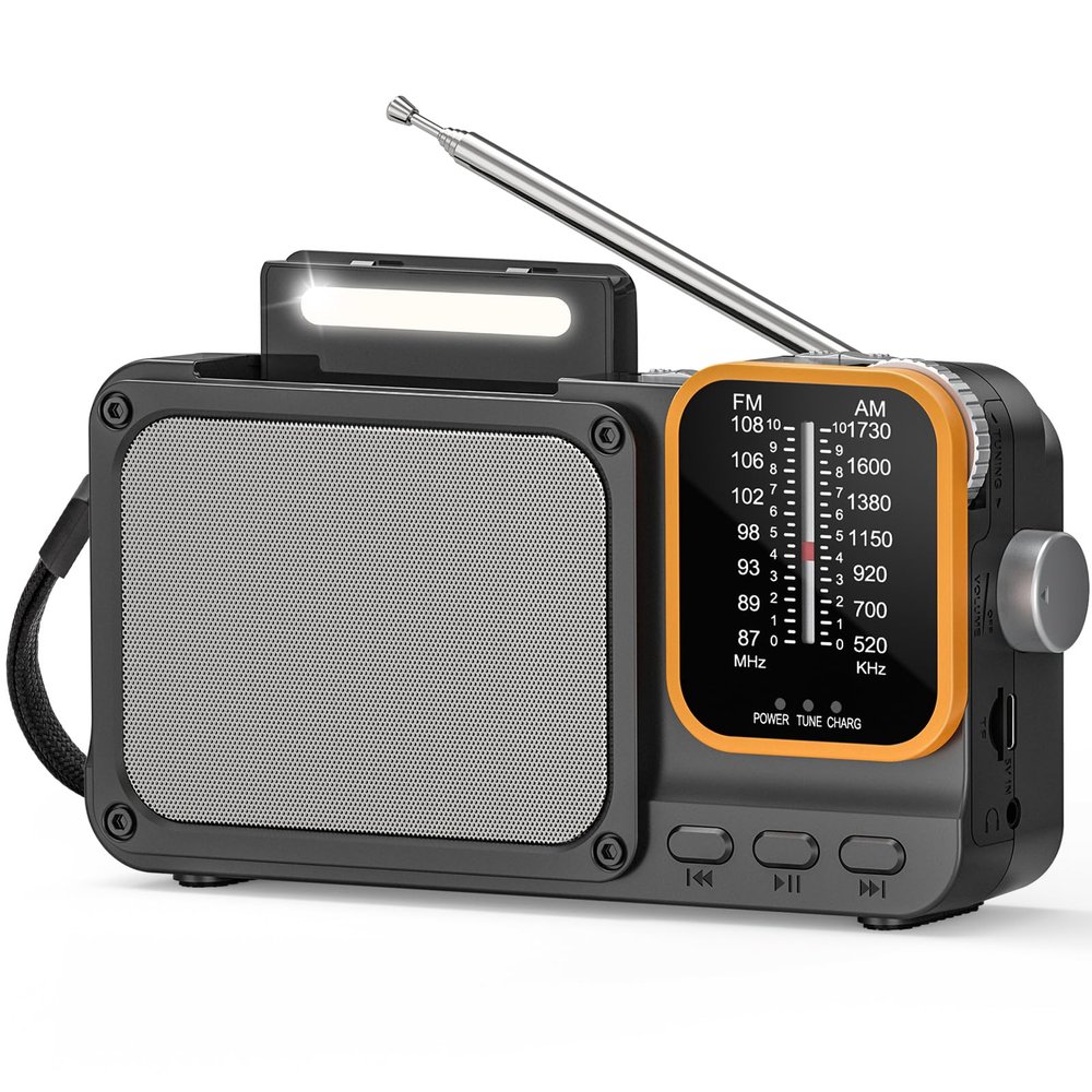 Tendak AM FM Radio with Best Reception, Portable Bluetooth Radio for Gift