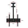 GZHENMZ TV Stand Adjustable Tilt Swivel TV Ceiling Mount Ceiling TV Mount Bracket Fits 26-60 Inch TVs Max 400x400mm with Loading 45kg/99 Lbs, view 2