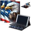AIRWEE Keyboard Case for iPad Air 11 inch (M3/M2, 2025/2024) & for iPad Air 5th/4th Gen 10.9" with Detachable Bluetooth, Durable PU Leather MultiAngle Stand Protective Case, Flag Eagle view 1
