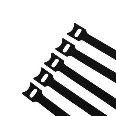 30-100Pcs Releasable Cable Ties Plastics T-Type Nylon Hook Loop Wrap Zip Bundle Fastener Detachable-Black-150Mm X 30Pcs