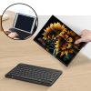 AIRWEE Keyboard Case for iPad Air 11 inch (M3/M2, 2025/2024) & for iPad Air 5th/4th Gen 10.9" with Detachable Bluetooth, Durable PU Leather MultiAngle Stand Protective Case, Butterflys Sunflower view 3