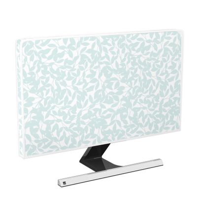 Baocicco Vintage French Vines Waterproof 50,51,52 Inch TV Dust Cover Anti-Static Dustproof Botanical Cottagecore Plant Television Covers for LCD LED PC Desktop and Home Hanging TVBlue Green