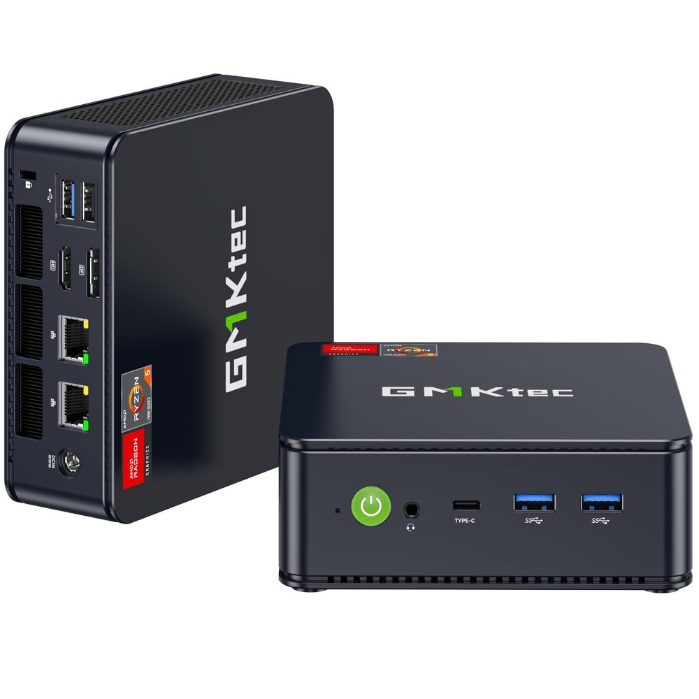 GMKtec Gaming Mini PC Ryzen 7640HS (Beats 6800H/6800U) 16GB DDR5 512GB NVMe SSD Dual NIC LAN 2.5GbE /WiFi 6E BT5.2 /USB4 Desktop Computers Office Home M6 Ultra