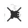 GZHENMZ Universal TV Stand Wall Mount Bracket for 26 55 inch LCD TVs Telescopic and Rotating TV Hanger for Home Office and Conference Room view 3