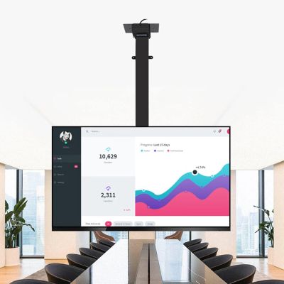GZHENMZ Electric Ceiling TV Mount Motorized TV Bracket for 26" 43" TVs Hidden in Furniture 60kg/132lbs Load Capacity 4 Memory Settings Space Saving Design.