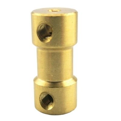 1pc Brass Rigid Coupling Connecting, 20mm Length, 9mm Width, Flexible Coupler Joint for 2-6mm Brass Plum Shaft Applications(5X6mm)