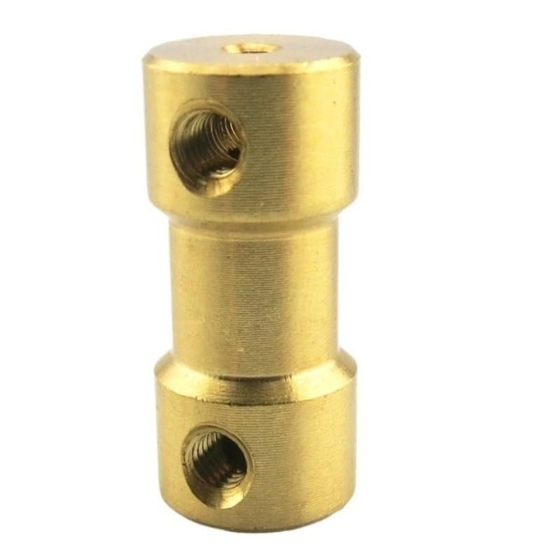 1pc Brass Rigid Coupling Connecting, 20mm Length, 9mm Width, Flexible Coupler Joint for 2-6mm Brass Plum Shaft Applications(5X6mm)
