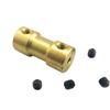 1pc Brass Rigid Coupling Connecting, 20mm Length, 9mm Width, Flexible Coupler Joint for 2-6mm Brass Plum Shaft Applications(5X6mm) view 3