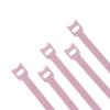 30-100Pcs Releasable Cable Ties Plastics T-Type Nylon Hook Loop Wrap Zip Bundle Fastener Detachable-Pink-150Mm X 30Pcs view 1