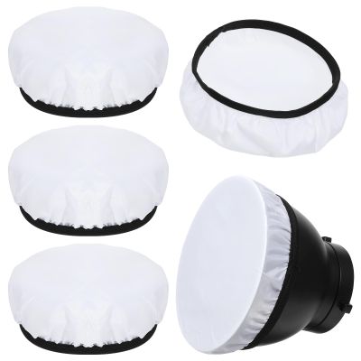 4 Pcs Light Diffuser, 7 Inch/18cm Diffuser Lamp Sock, Shade Sock Lampshade Reflector Lamp Softens The Lights Output for Studio Strobe Reflectors and Video Shooting